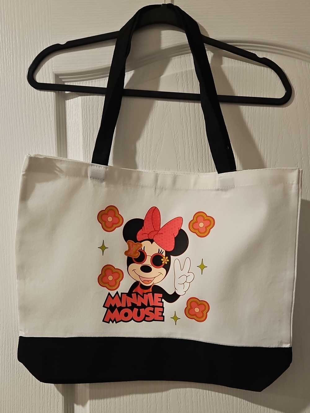 Minnie Mouse White & Black Tote Bag
